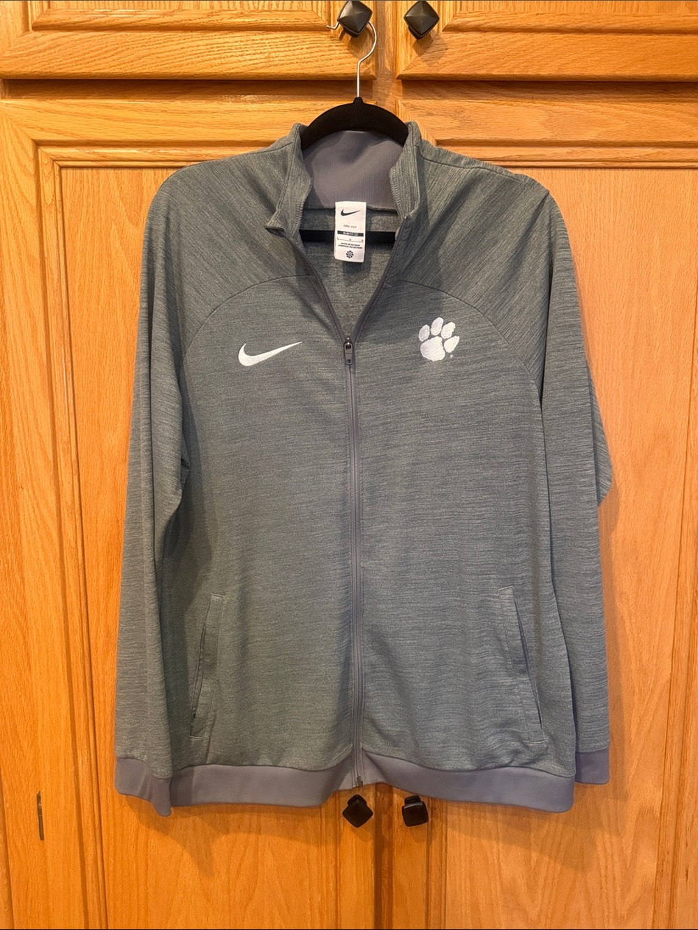Nike Men’s Heather Gray Full-Zip Jacket Clemson Tigers